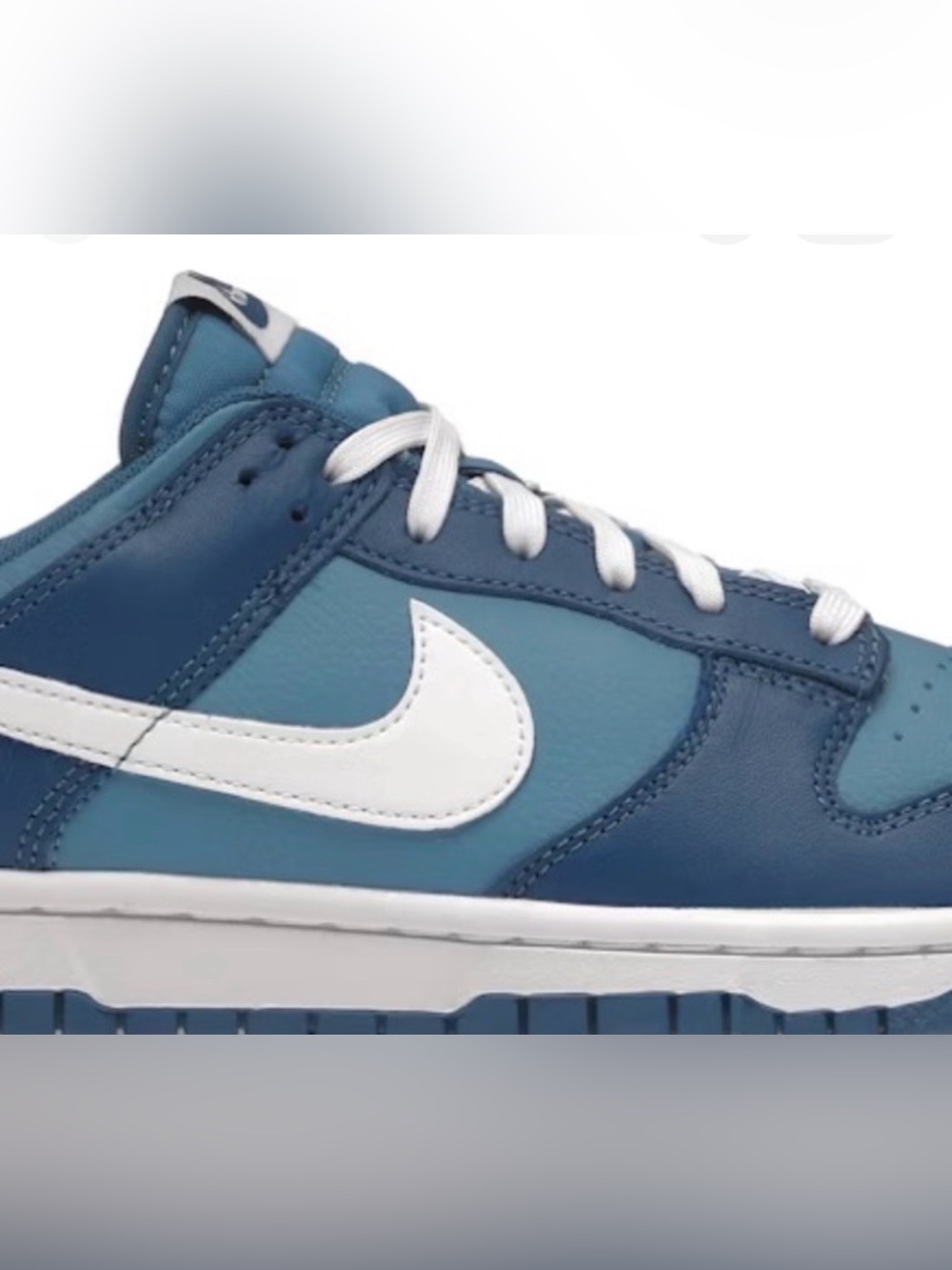 Nike men’s Two-Tone Blue Low-Top Sneakers with White Swoosh